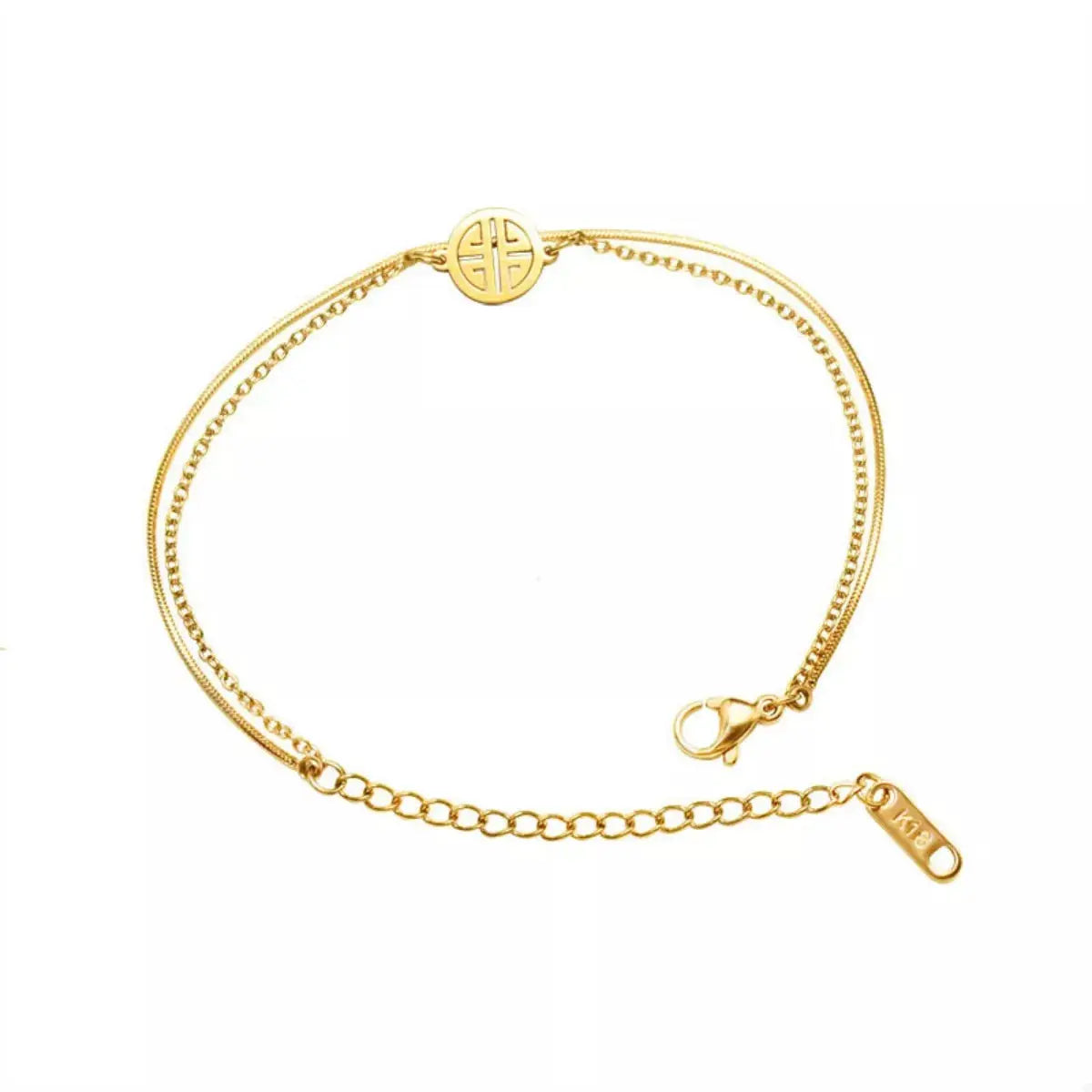 18K Gold-Plated Double Layered Bracelet - SmileBen