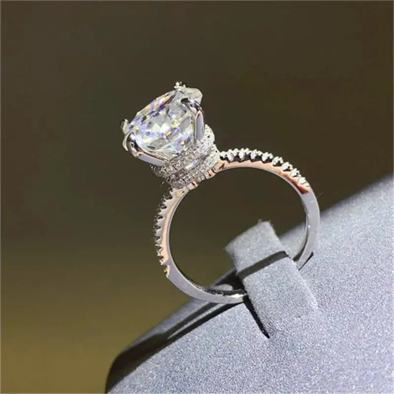 5 Carat Moissanite 925 Sterling Silver Ring - SmileBen