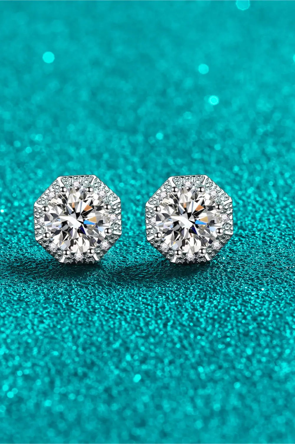 2 Carat Moissanite 925 Sterling Silver Stud Earrings - SmileBen