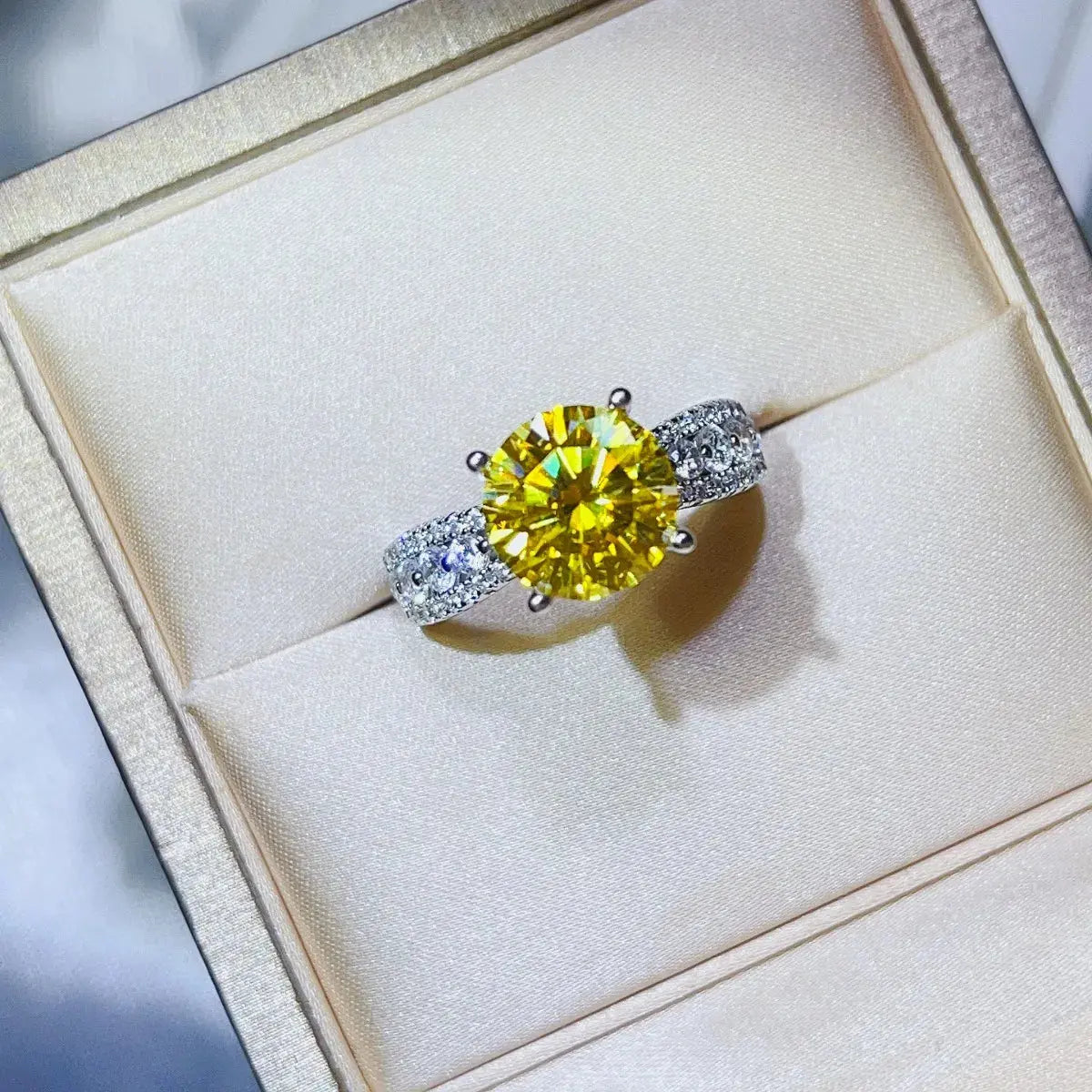 3 Carat Moissanite 925 Sterling Silver Ring - SmileBen