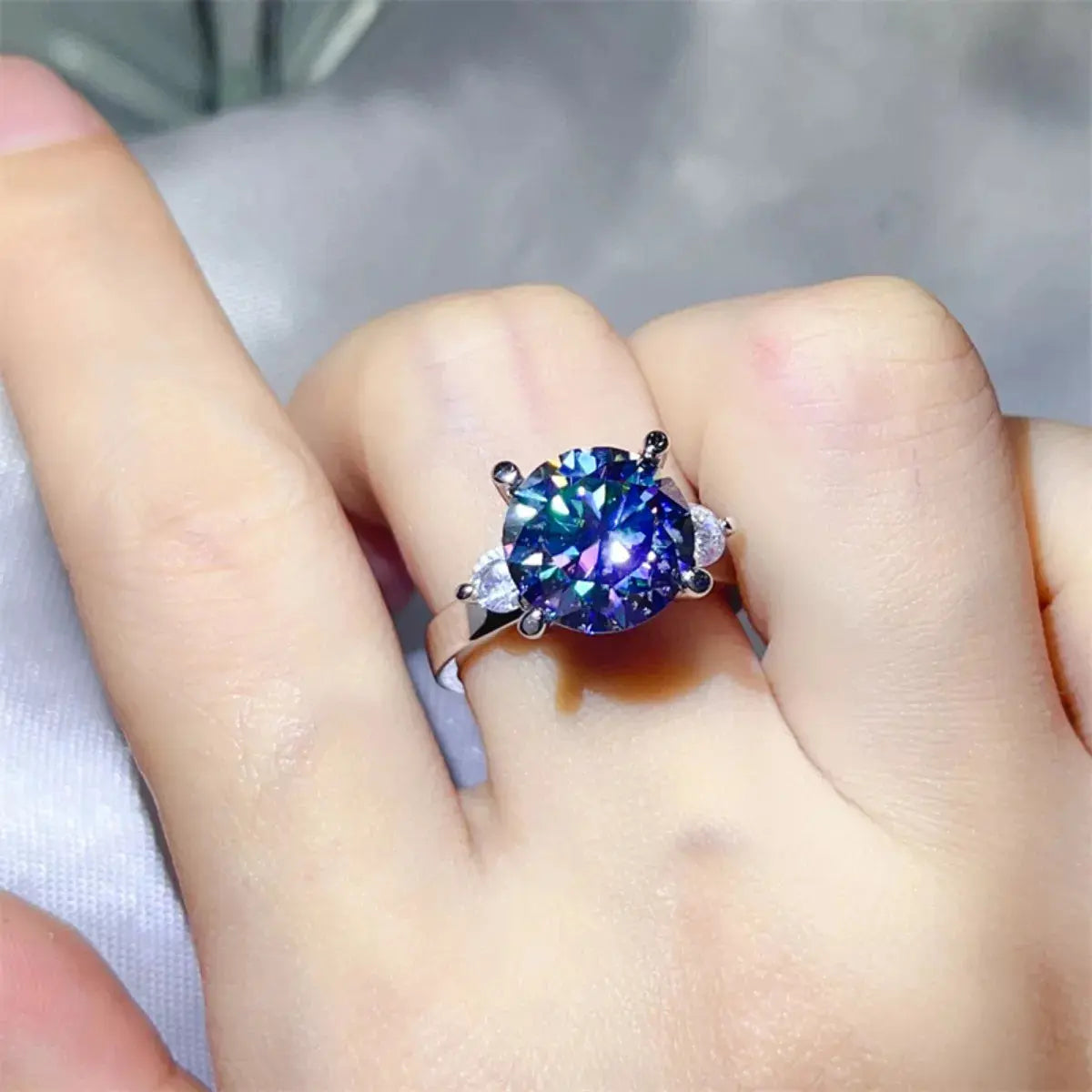 5 Carat Moissanite 925 Sterling Silver Ring - SmileBen