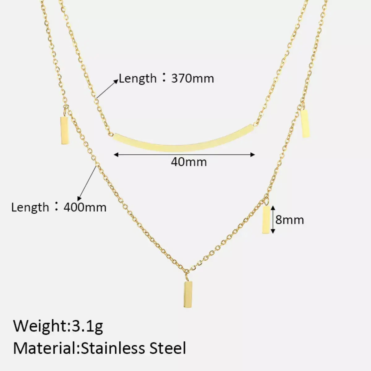 18K Gold-Plated Double Layered Necklace - SmileBen