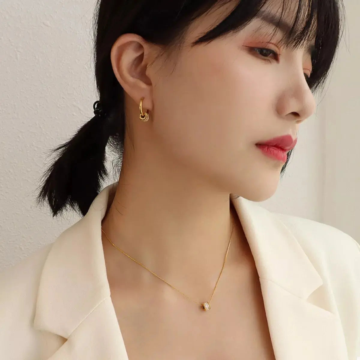 18K Gold-Plated Zircon Minimalist Necklace - SmileBen