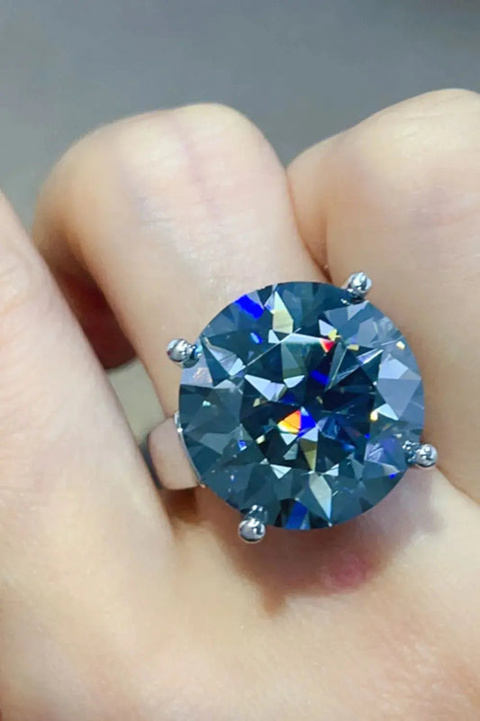 20 Carat Moissanite 925 Sterling Silver Ring - SmileBen