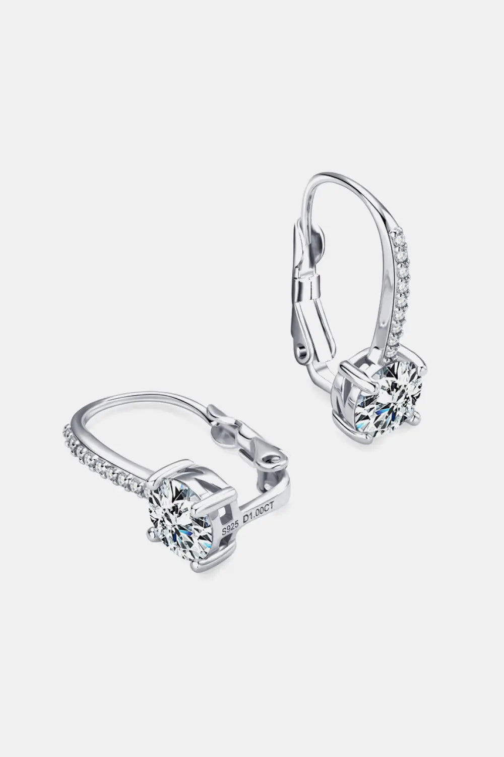 2 Carat Moissanite 925 Sterling Silver Earrings - SmileBen