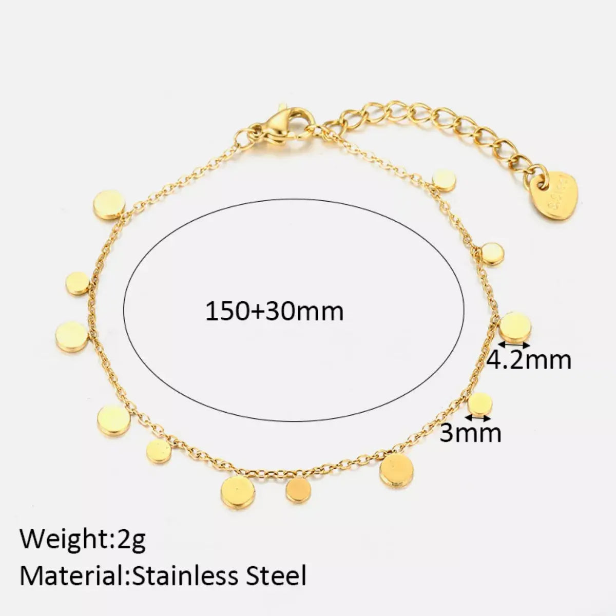 18K Gold-Plated Charm Bracelet - SmileBen