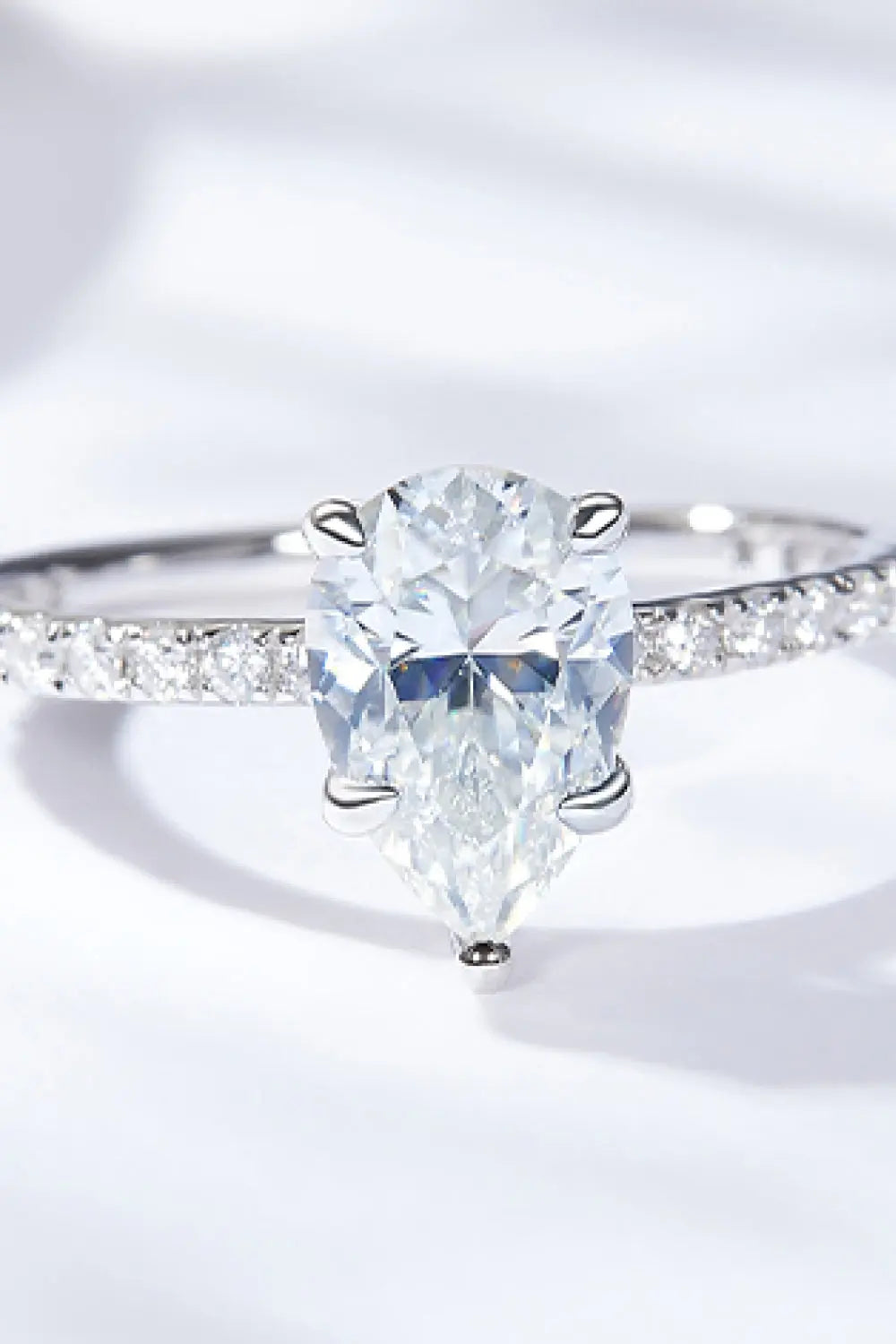 1.8 Carat Moissanite Side Stone Ring - SmileBen