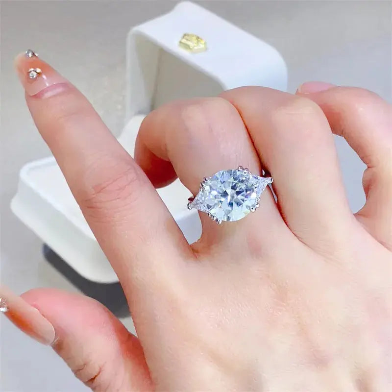 5 Carat Moissanite 925 Sterling Silver Ring - SmileBen