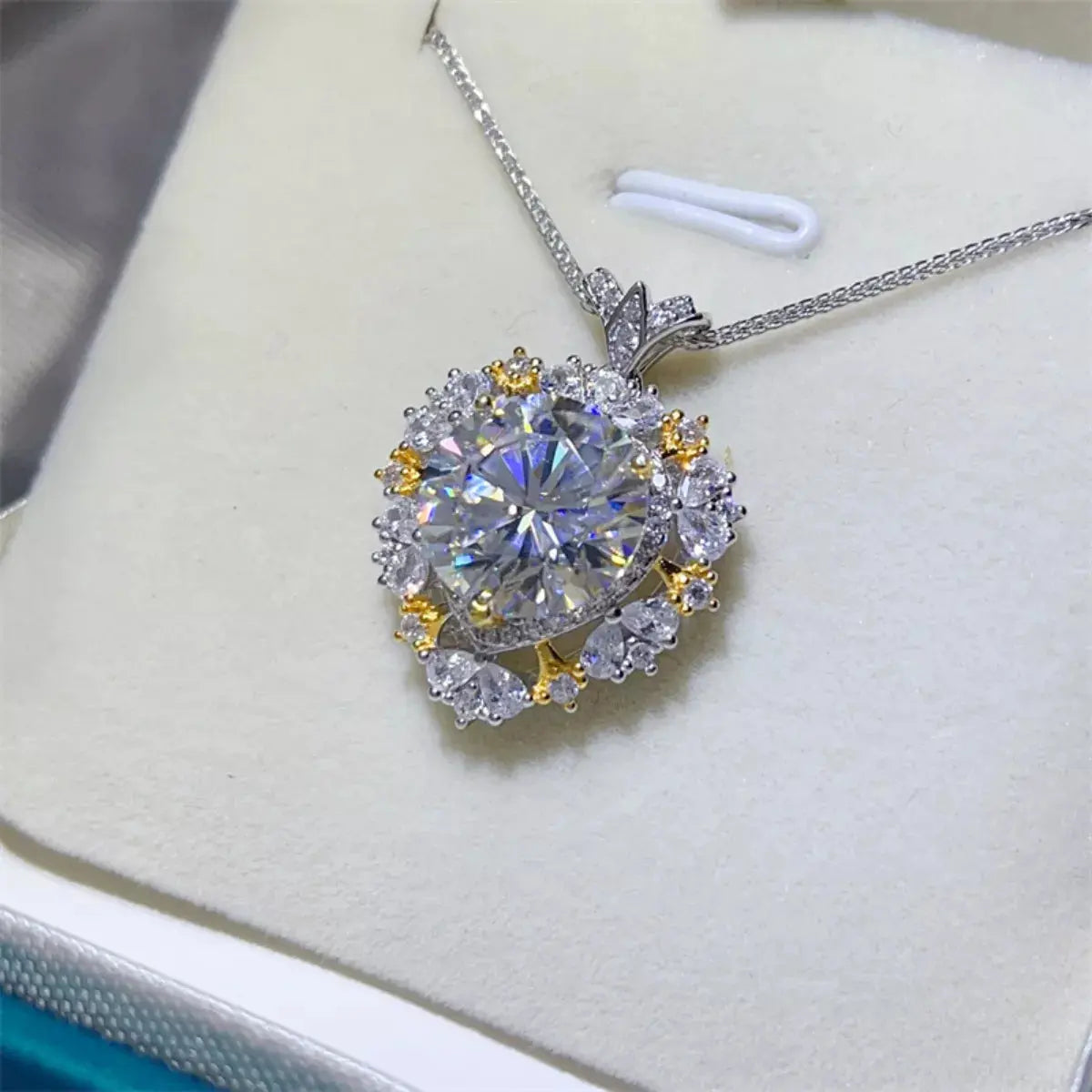 5 Carat Moissanite 925 Sterling Silver Necklace - SmileBen