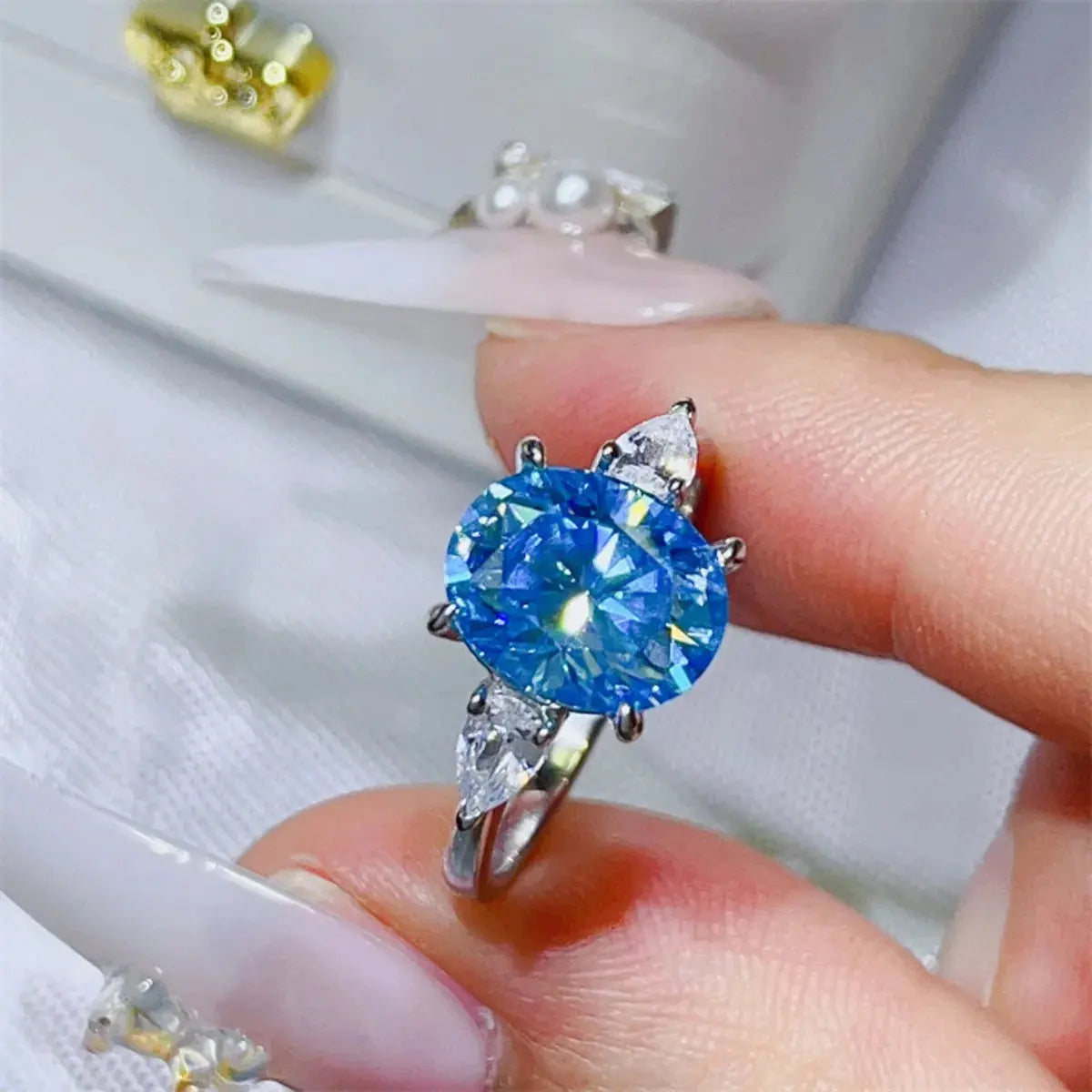 3 Carat Moissanite 925 Sterling Silver Ring - SmileBen