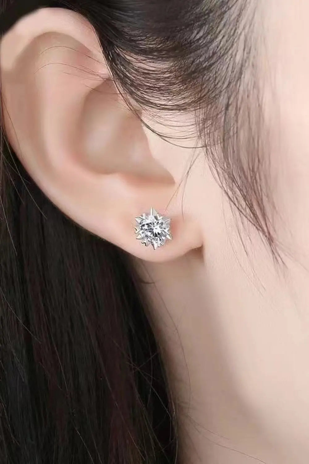 Stuck On You 4 Carat Moissanite Stud Earrings - SmileBen