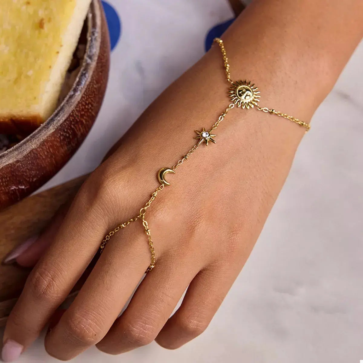 18K Gold-Plated Chain Sun Bracelet - SmileBen