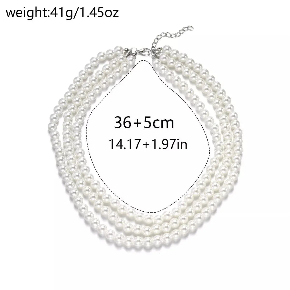Three-Layered Pearl Necklace - SmileBen