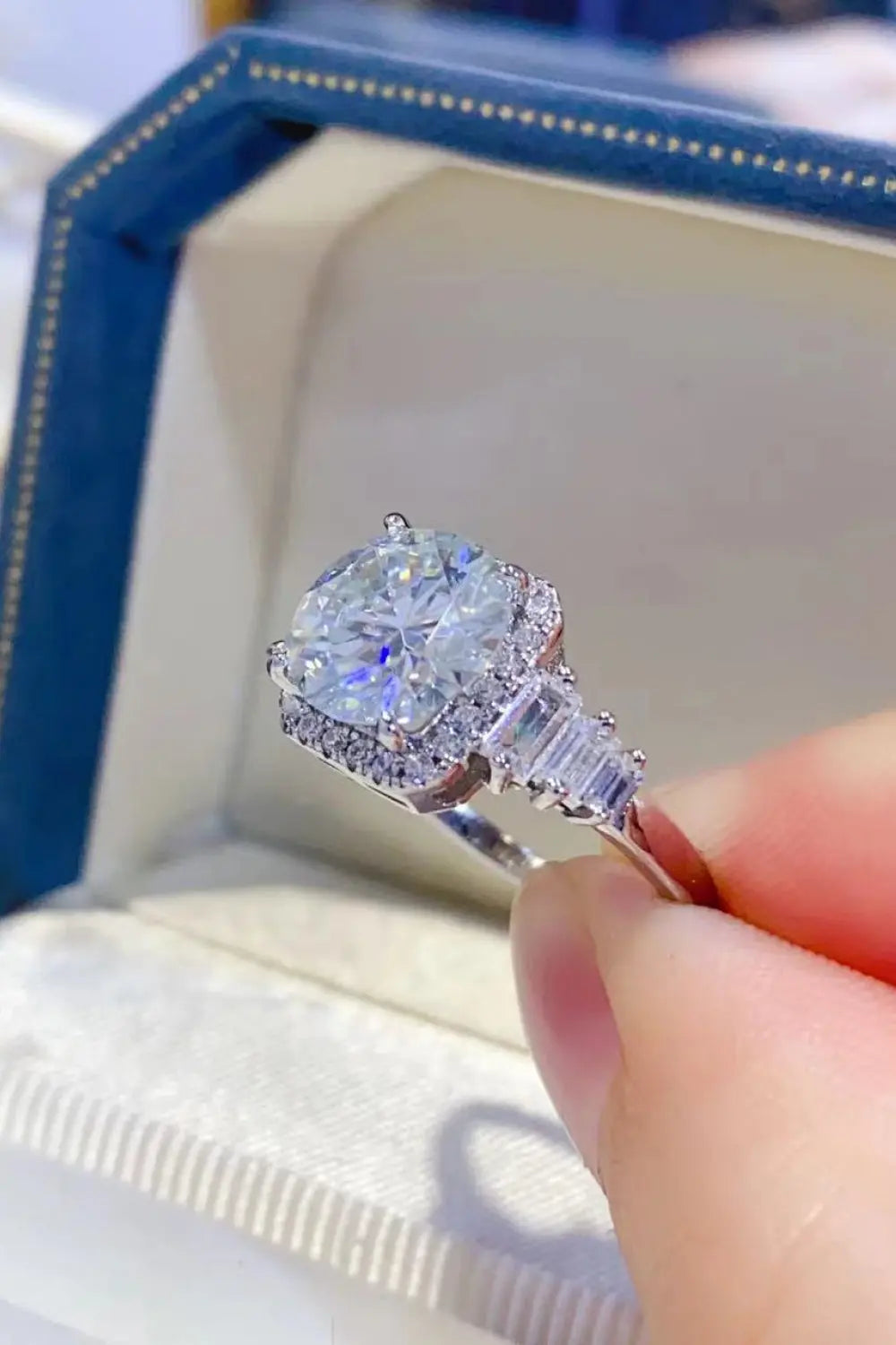 3 Carat Moissanite 925 Sterling Silver Ring - SmileBen