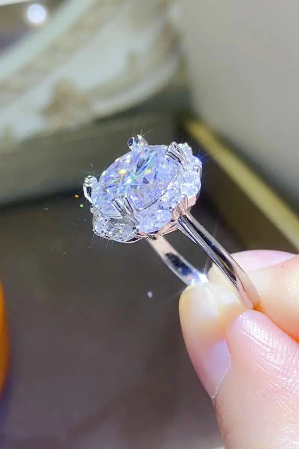 5 Carat Moissanite 925 Sterling Silver Ring - SmileBen