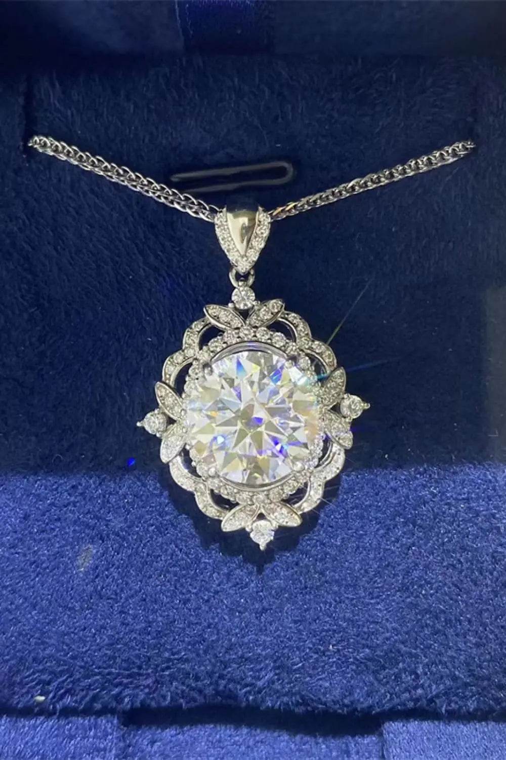 5 Carat Moissanite 925 Sterling Silver Necklace - SmileBen
