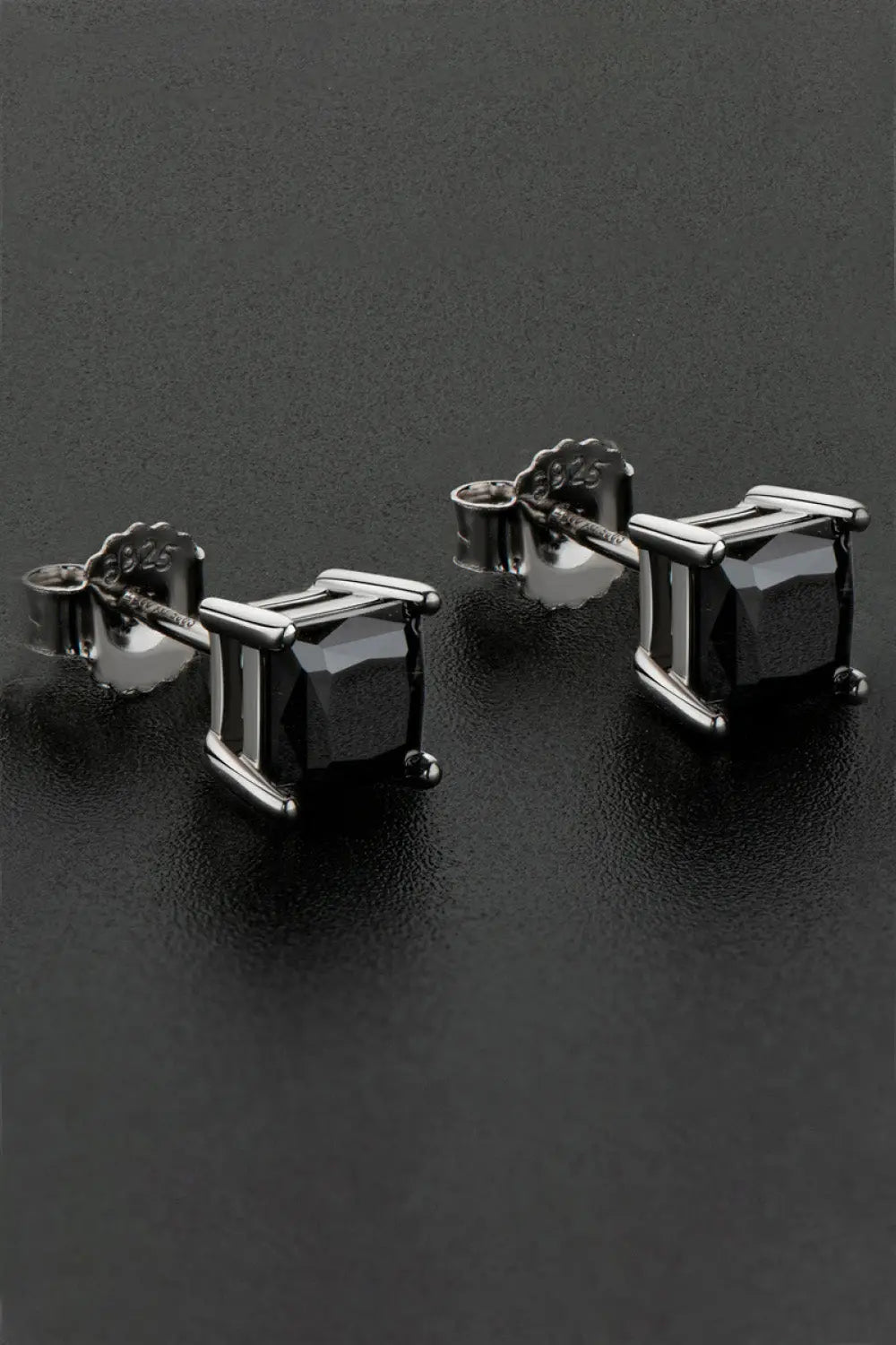 925 Sterling Silver Square Moissanite Stud Earrings - SmileBen