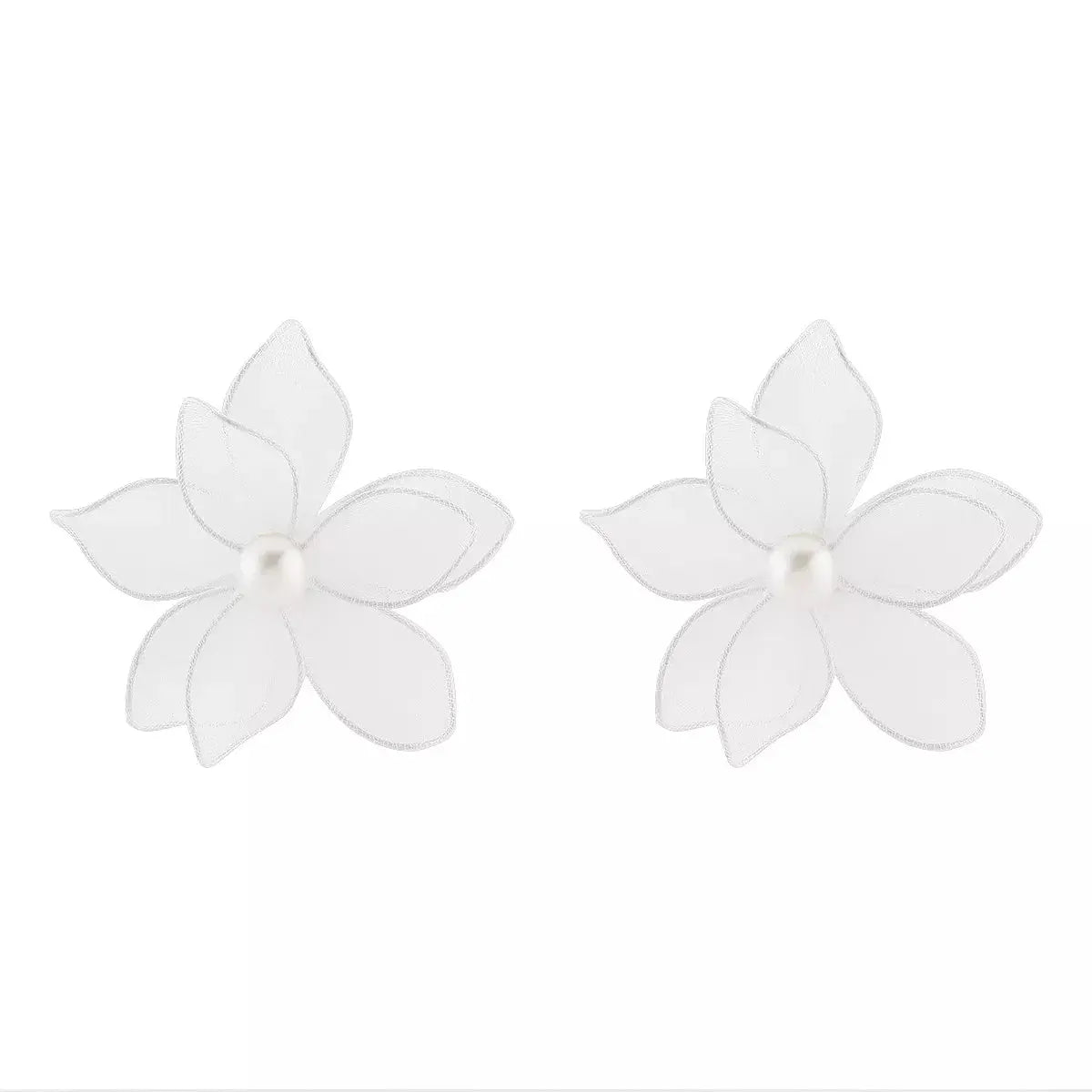 Flower Pearl Stud Earrings - SmileBen