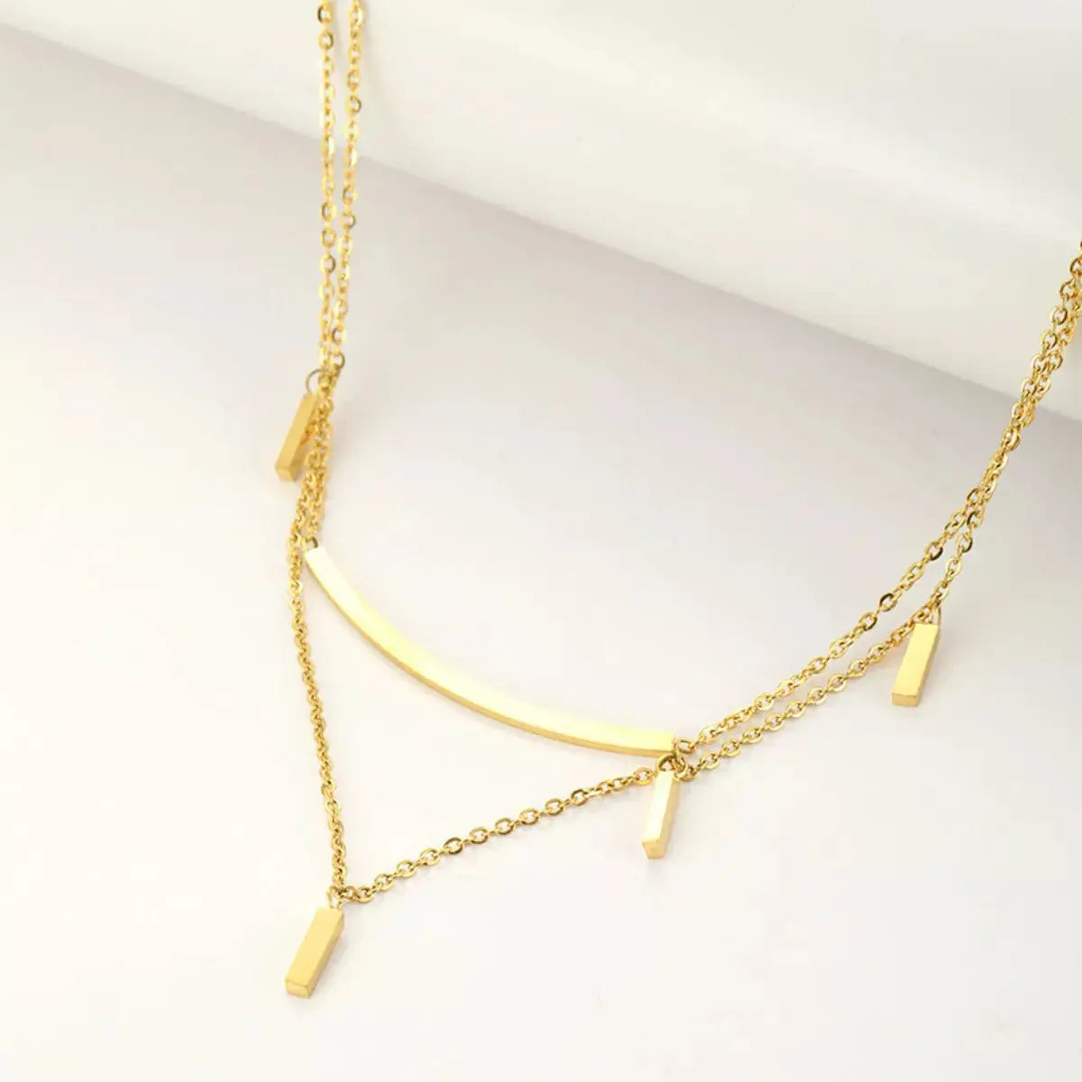 18K Gold-Plated Double Layered Necklace - SmileBen