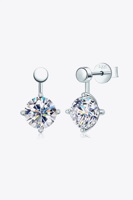 Adored 4 Carat Moissanite Drop Earrings - SmileBen