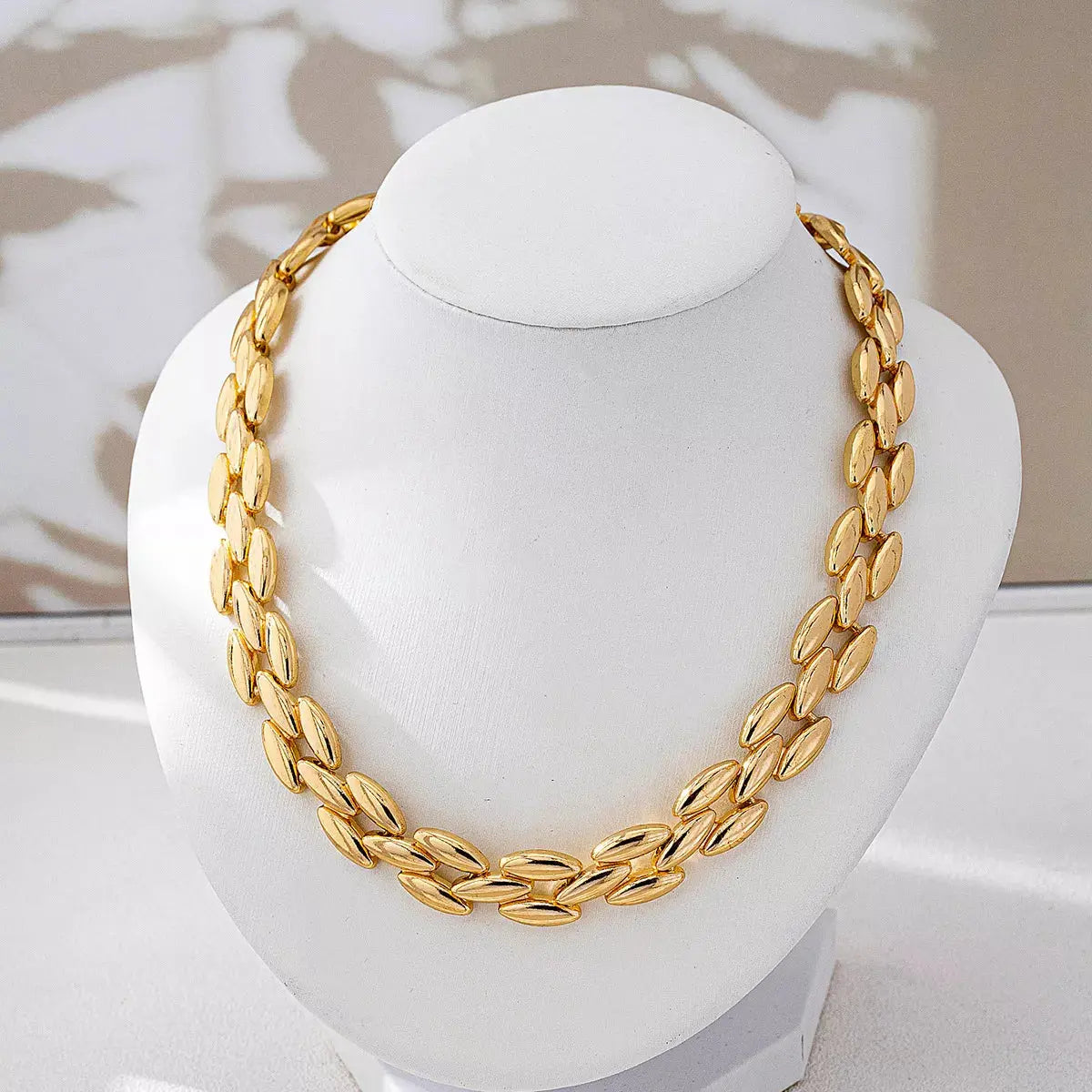 18K Gold-Plated Chunky Necklace - SmileBen
