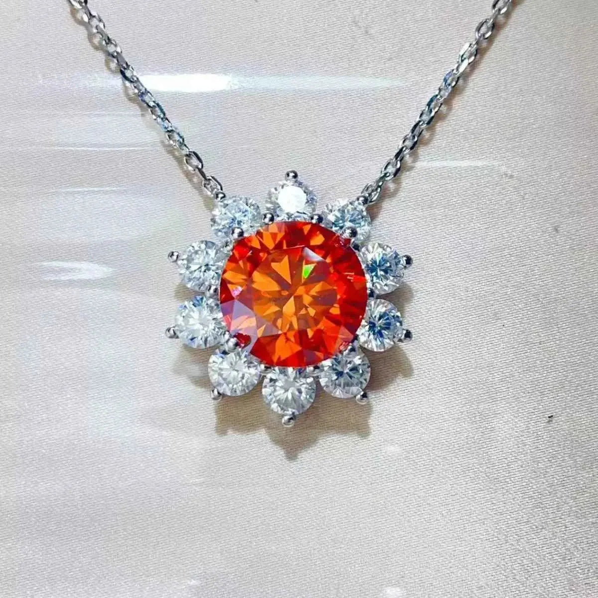 5 Carat Moissanite 925 Sterling Silver Pendant Necklace - SmileBen