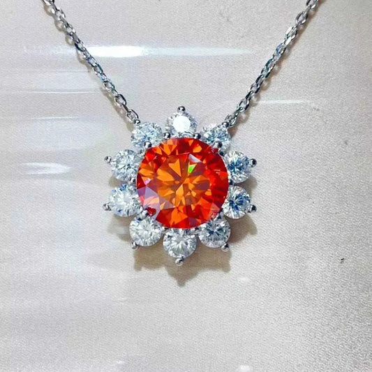 5 Carat Moissanite 925 Sterling Silver Pendant Necklace - SmileBen