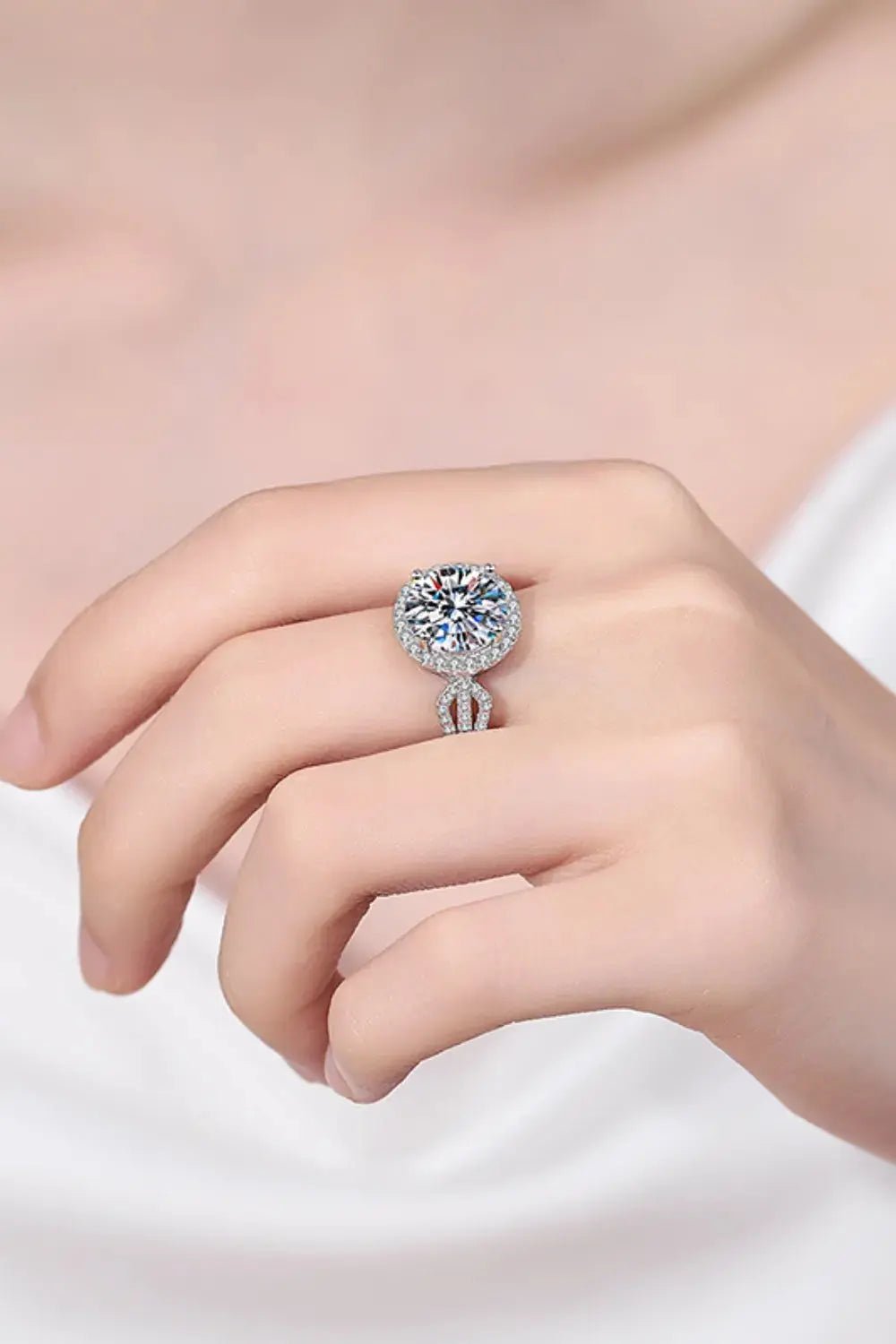 5 Carat Moissanite 925 Sterling Silver Ring - SmileBen