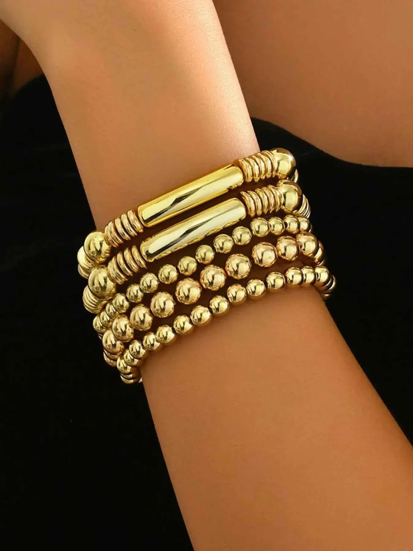 5 Piece Plastic Beaded Bracelet - SmileBen