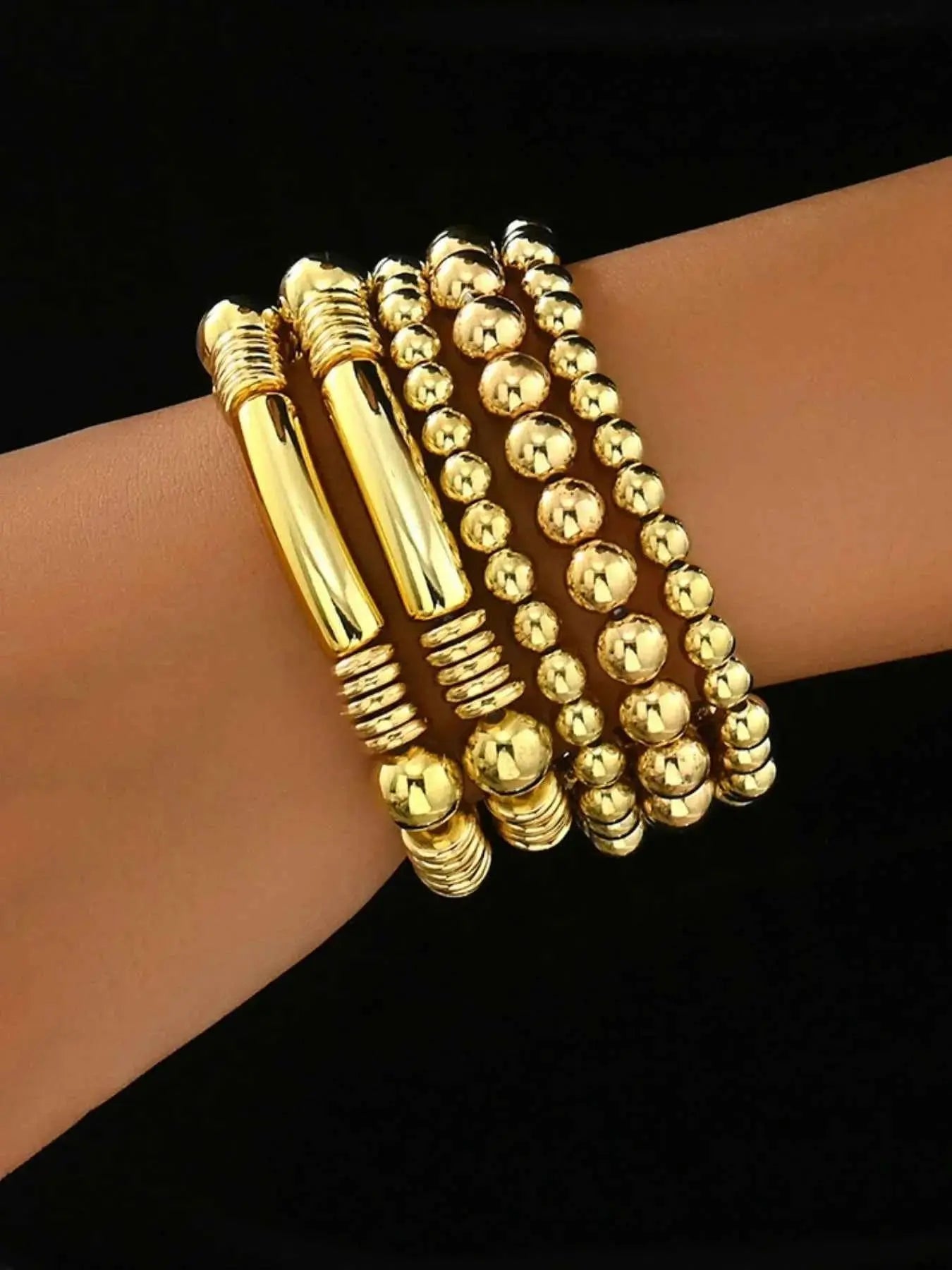 5 Piece Plastic Beaded Bracelet - SmileBen