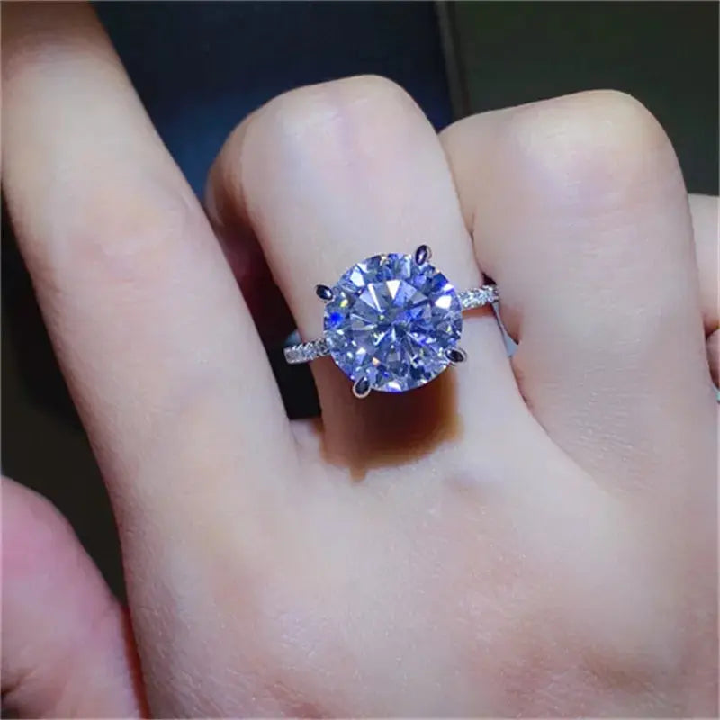 5 Carat Moissanite 925 Sterling Silver Ring - SmileBen