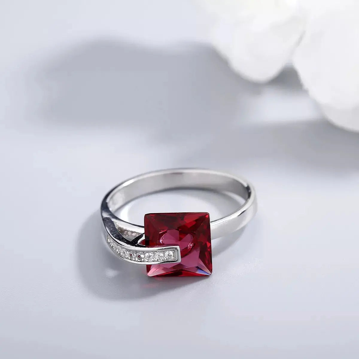 925 Sterling Silver Square Ring - SmileBen
