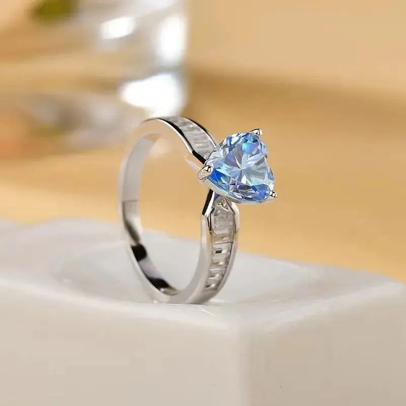 2 Carat Moissanite 925 Sterling Silver Ring - SmileBen