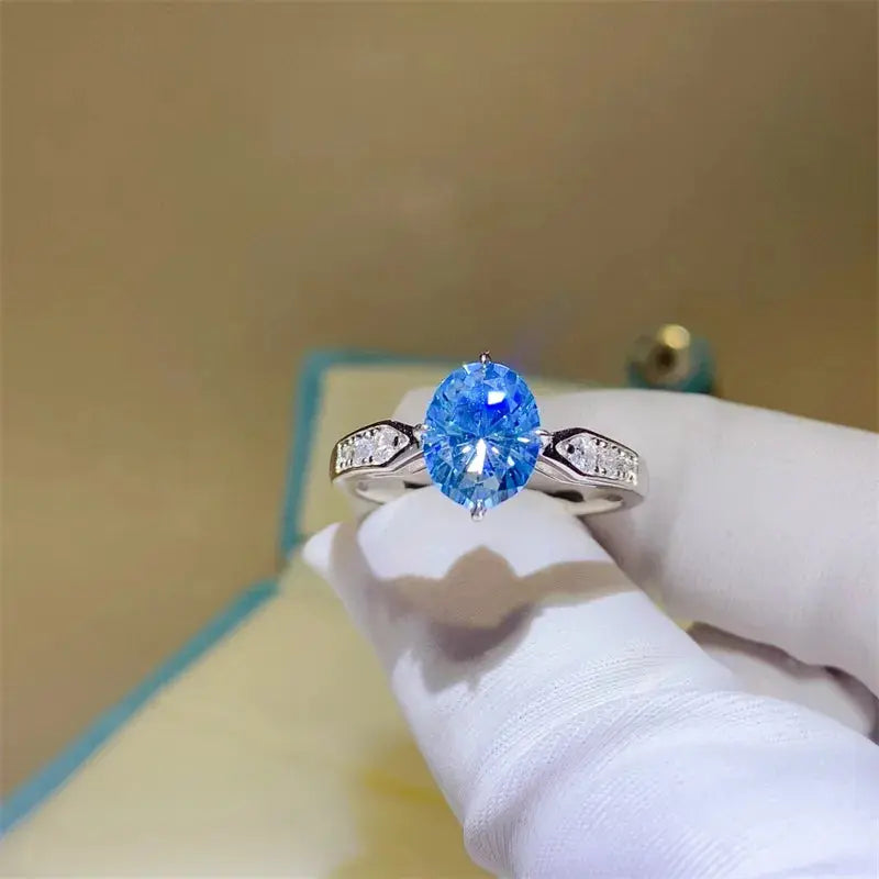 2 Carat Moissanite 925 Sterling Silver Ring - SmileBen