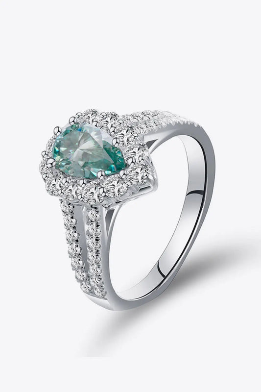 1 Carat Moissanite 925 Sterling Silver Ring - SmileBen