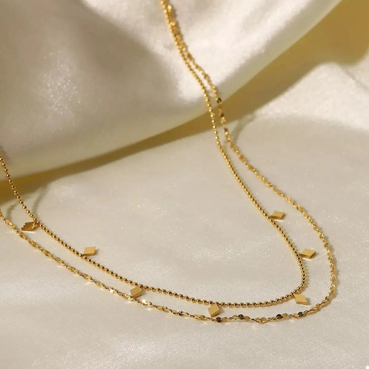 18K Gold-Plated Double Layered Necklace - SmileBen