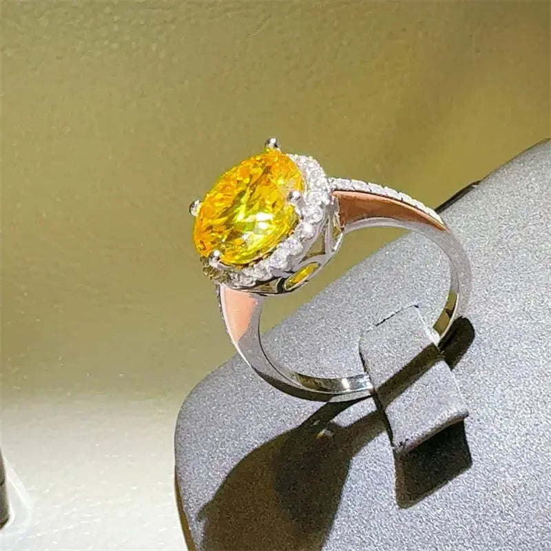 3 Carat Moissanite Zircon 925 Sterling Silver Ring - SmileBen