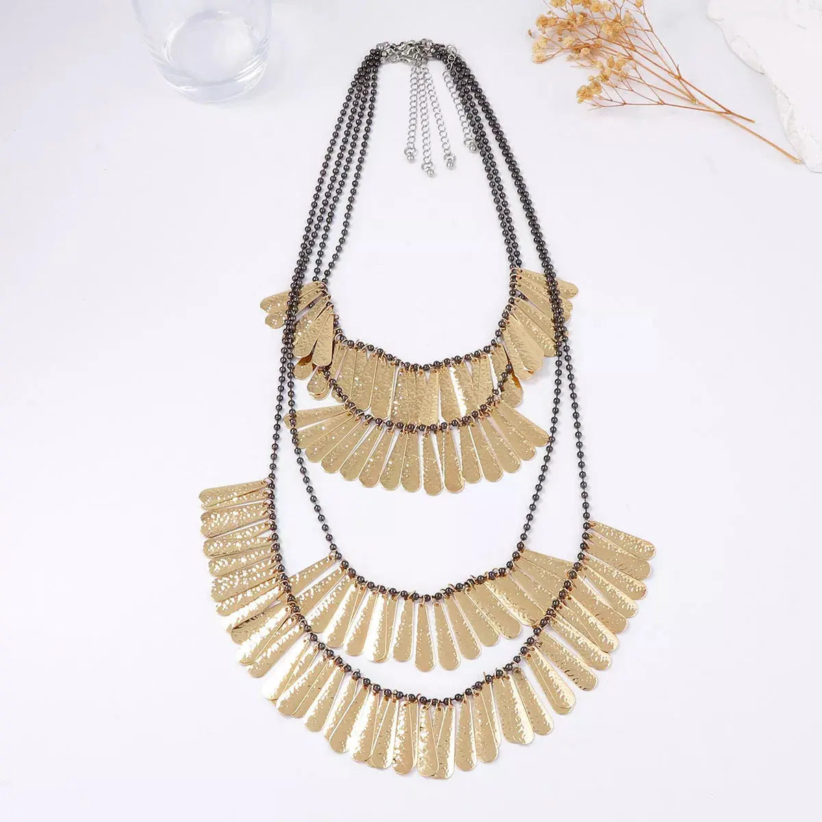 4-Piece 18K Gold-Plated Iron Tassel Necklace - SmileBen