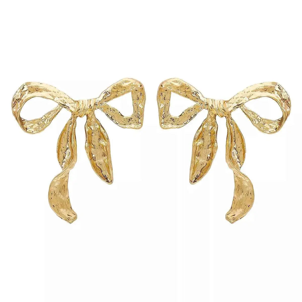 18K Gold-Plated Bow Earrings