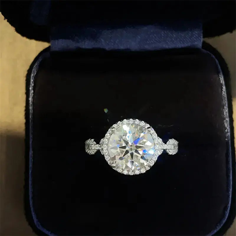 3 Carat 925 Sterling Silver Moissanite Ring - SmileBen