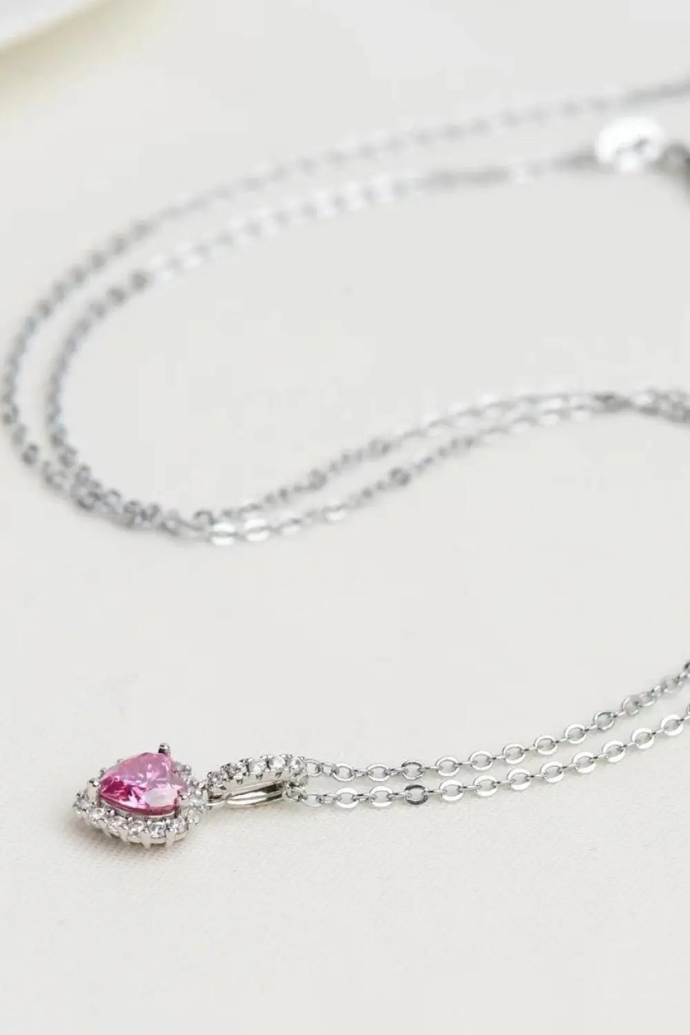 1 Carat Moissanite Heart Pendant Necklace - SmileBen