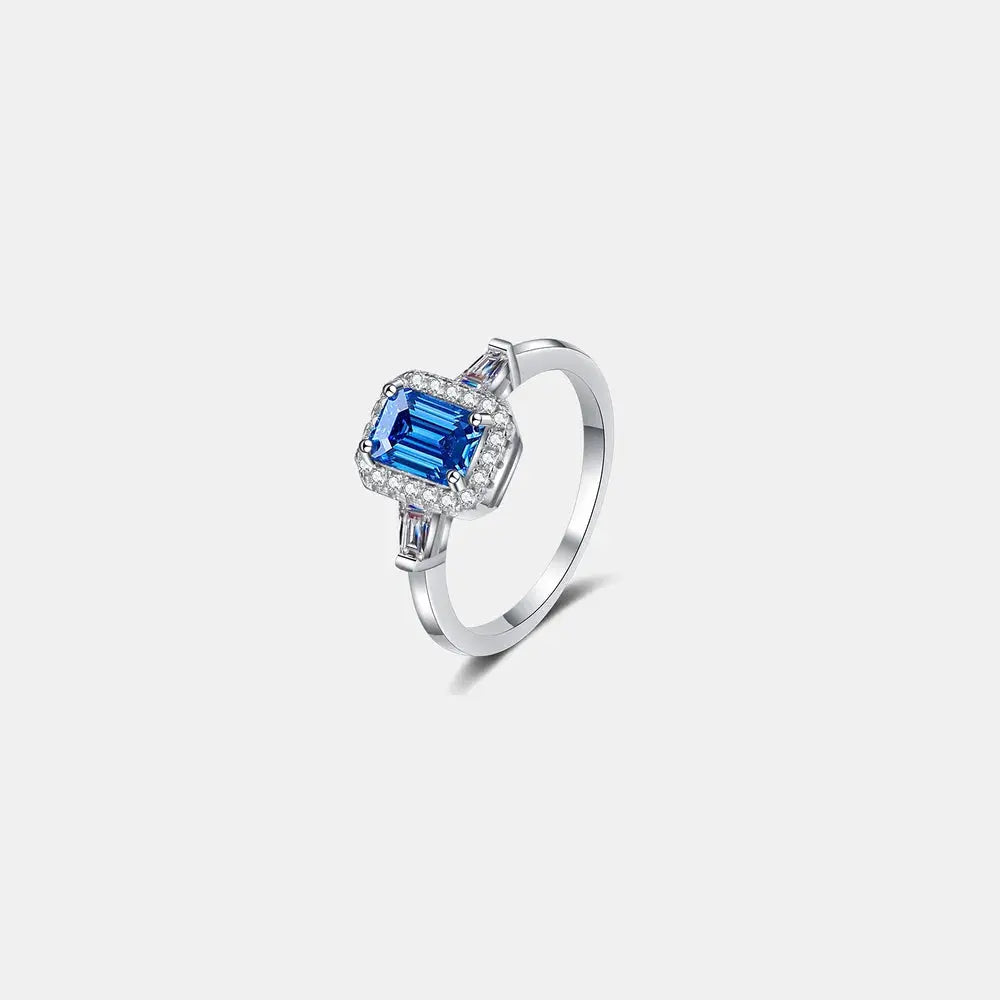 1 Carat Moissanite 925 Sterling Silver Ring - SmileBen