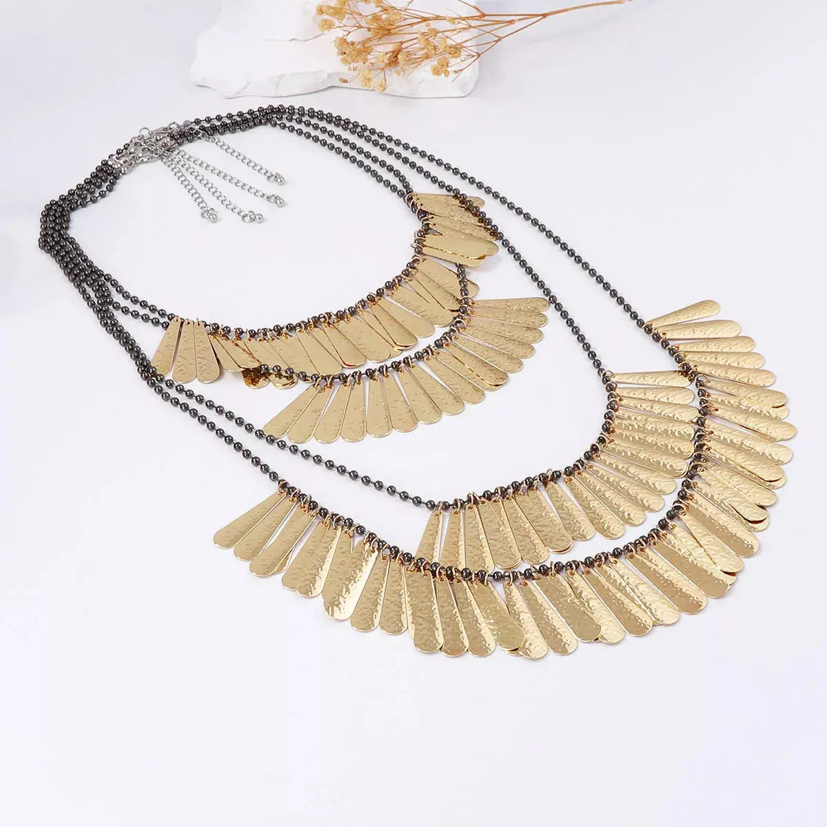 4-Piece 18K Gold-Plated Iron Tassel Necklace - SmileBen