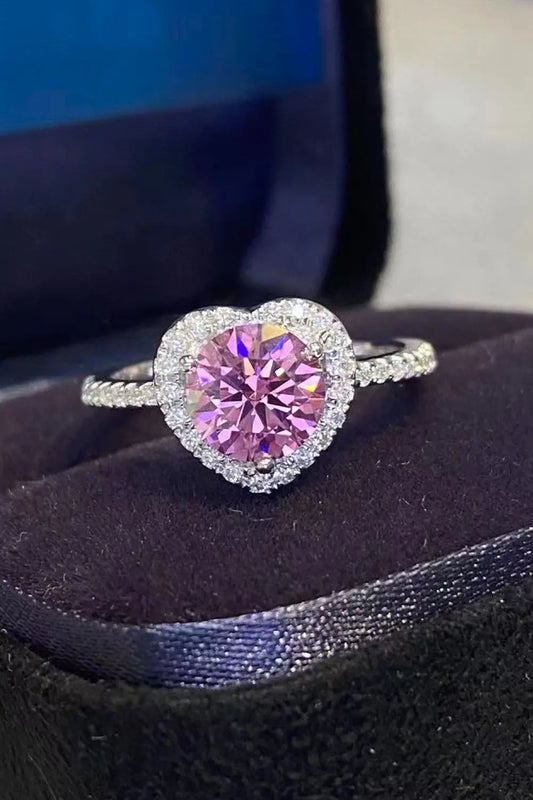Lifelong Journey 1 Carat Moissanite Heart Ring - SmileBen
