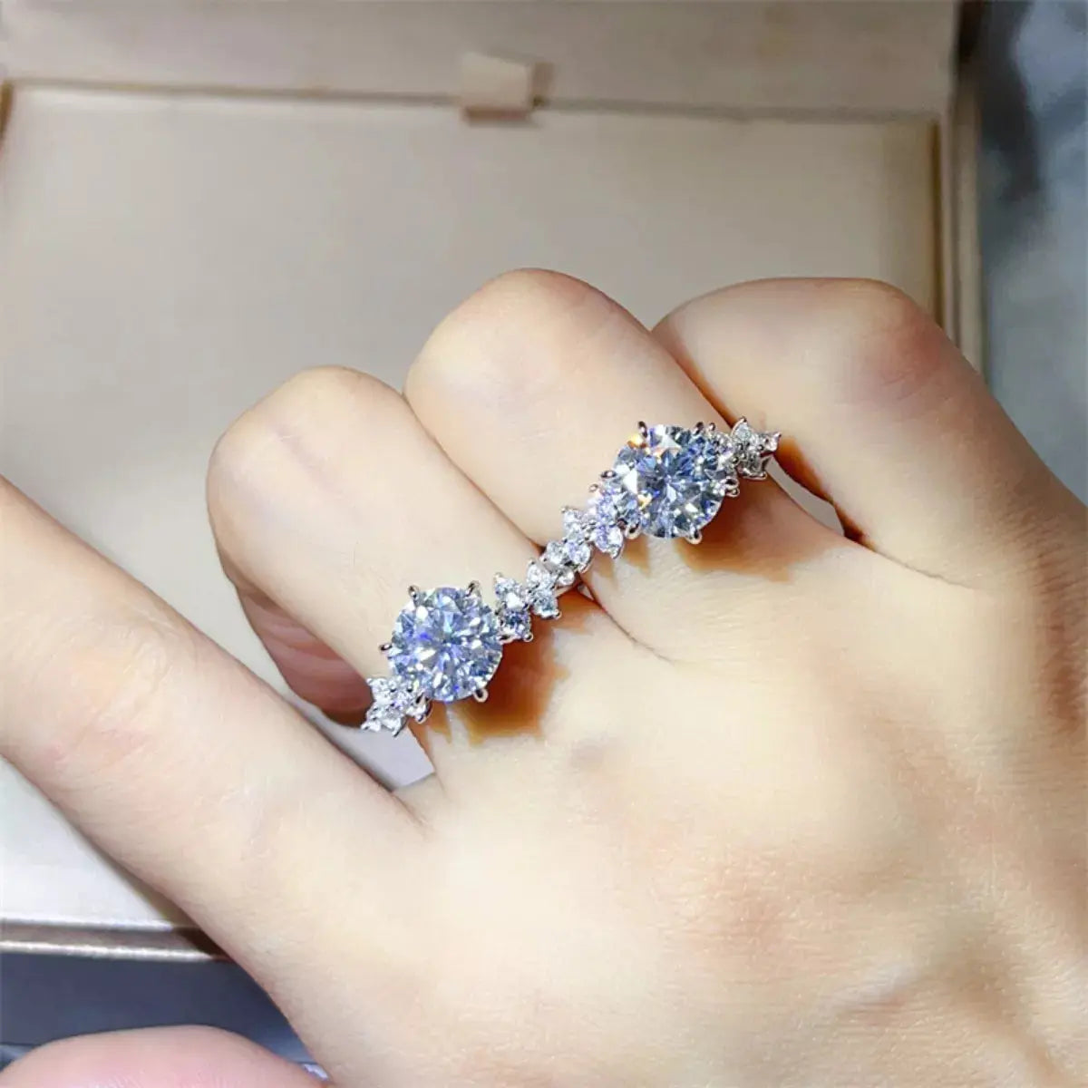 3 Carat Moissanite 925 Sterling Silver Ring - SmileBen