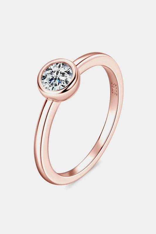 Moissanite 925 Sterling Silver Solitaire Ring - SmileBen