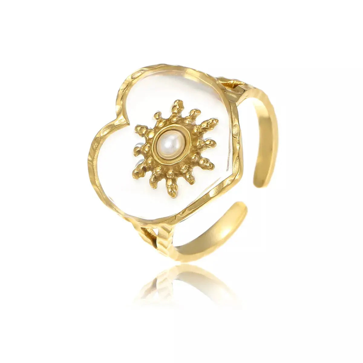 18K Gold-Plated Adjustable Open Ring - SmileBen