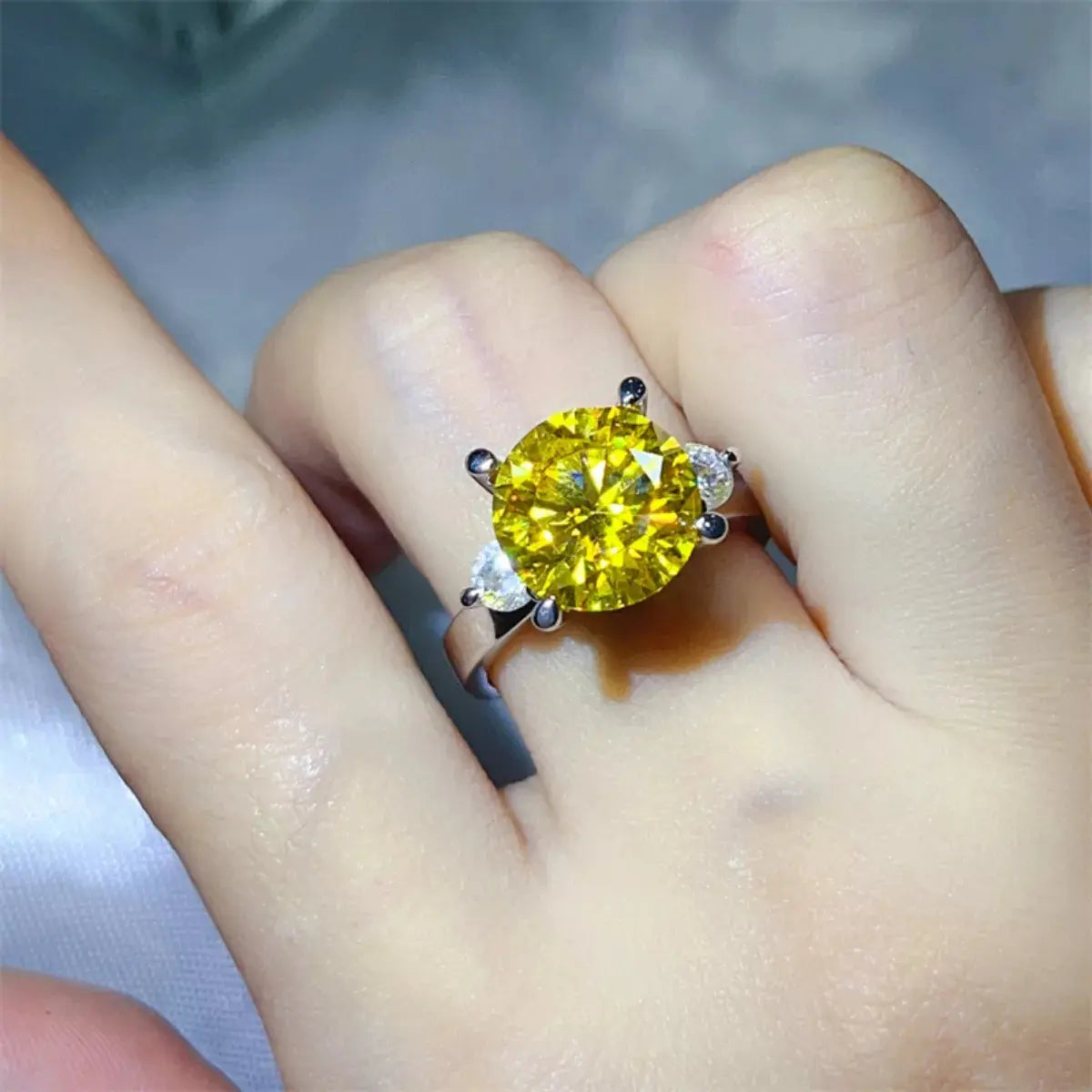 5 Carat Moissanite 925 Sterling Silver Ring - SmileBen