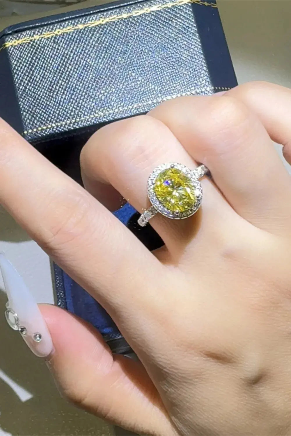3 Carat Moissanite 925 Sterling Silver Ring - SmileBen