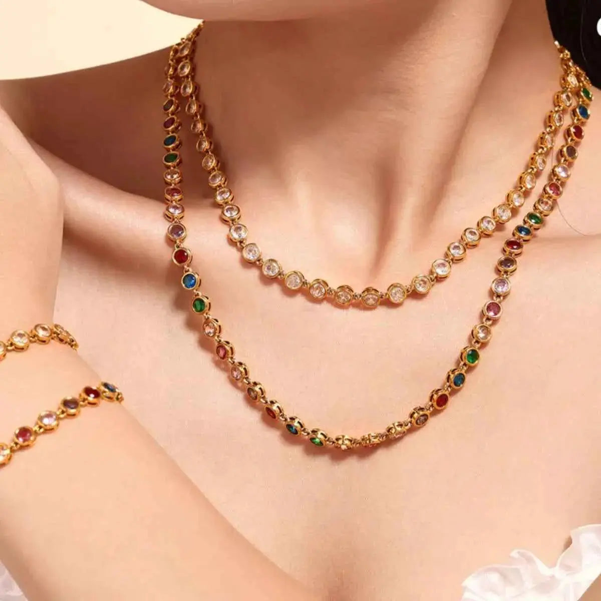 18K Gold-Plated Zircon Necklace